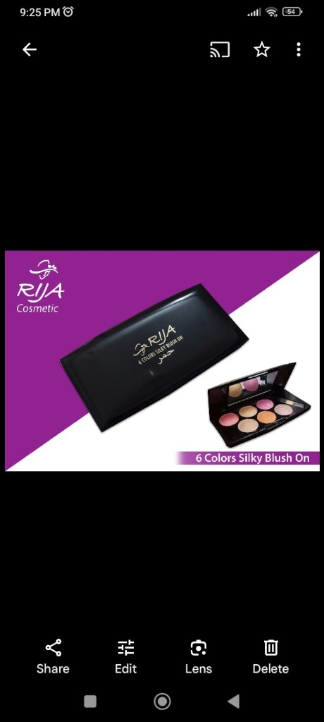 RIJA 6 Colors Silky Blush Palette