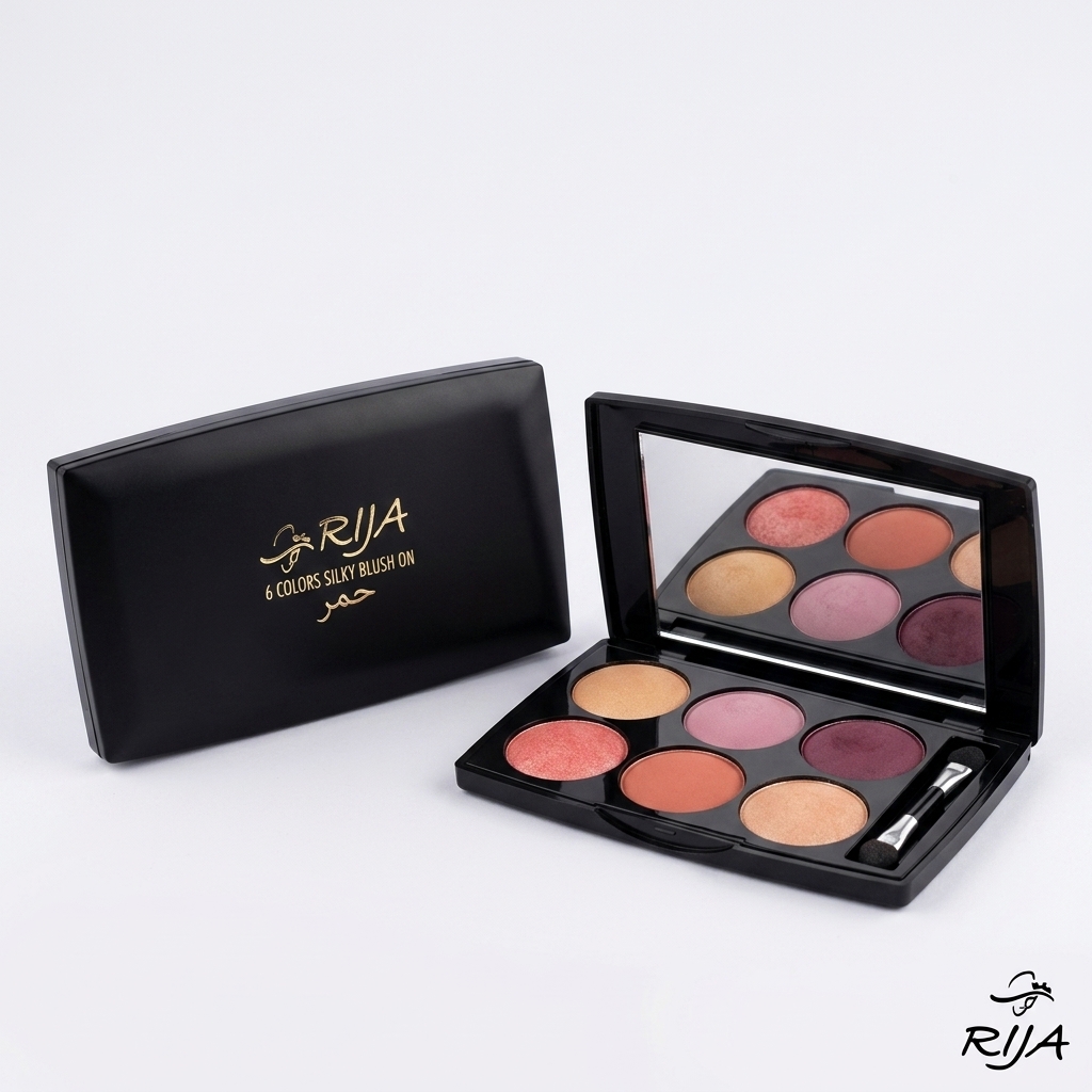 RIJA 6 Colors Silky Blush Palette